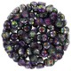 Czech 2-hole Cabochon beads 6mm Crystal Magic Purple